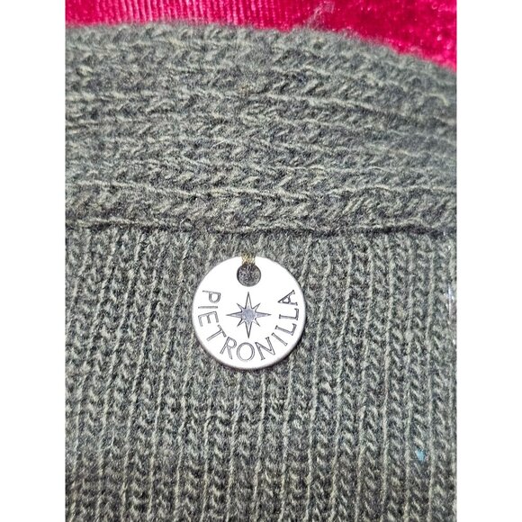 Pietronilla Women Wool Blend Metallic Accent Striped Longline Cardigan Sz S 2880 - Picture 5 of 12